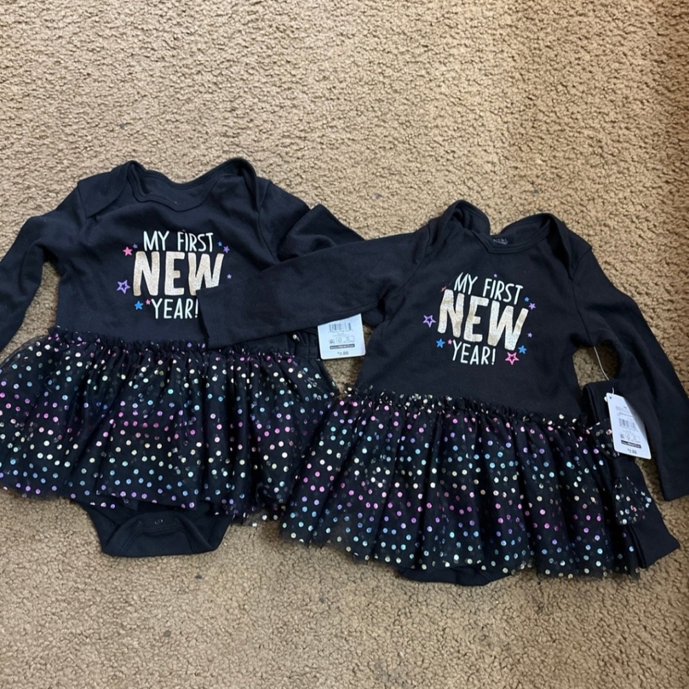 "My First New Year" 18 Months Onsie  Tutu & Matching Headband. $15 Each